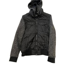 Distortion Clothing Co Fleece Bomber Jacket Mens Med